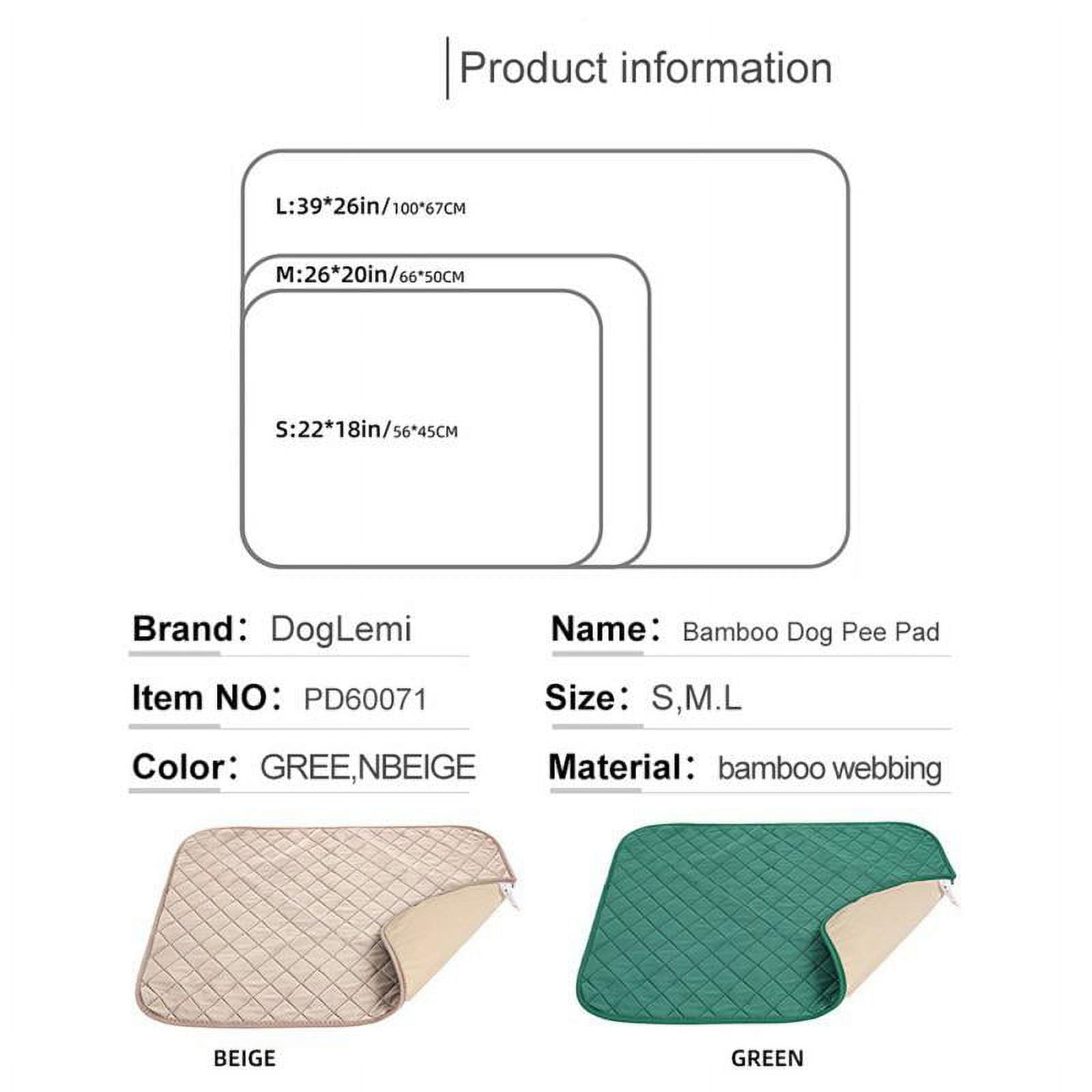 Natural Bamboo Fiber Premium Waterproof Pet Pad And Bed Mat For Dog Reusable Washable Leak Proof Pee Pads For Dog Crates Less Cleanup Puppy Crate Training Soft Absorbent Protection Potty Mats