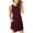 Wine, variant on IROINNID Women's Sleeveless Fit&Flare Dress Round Neckline Casual Pockets Ladies Slim Mini Dress Regular Dress