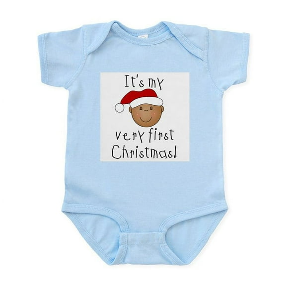 CafePress - 1St Christmas (African American) Infant Bodysuit - Baby Light Bodysuit, Size Newborn - 24 Months