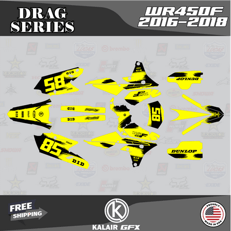 Kalair GFX Graphics Kit for Yamaha WR450F (2016-2018) Drag Series Kalair GFX Graphics Kit for Yamaha WR450F (2016-2018) Drag Series