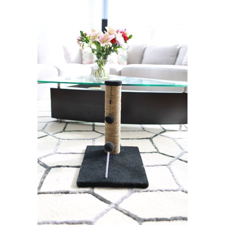 Cat Craft 15  Sea Grass Scratching Post (Charcoal Fleece 12x16 Base)