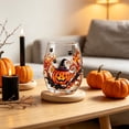 thumbnail image 4 of Halloween Glassware Stemless Tumbler – 12oz 2D Decorative Glass Cup for Fall Parties Gothic Home Decor & Holiday Gifts Orange2, 4 of 4