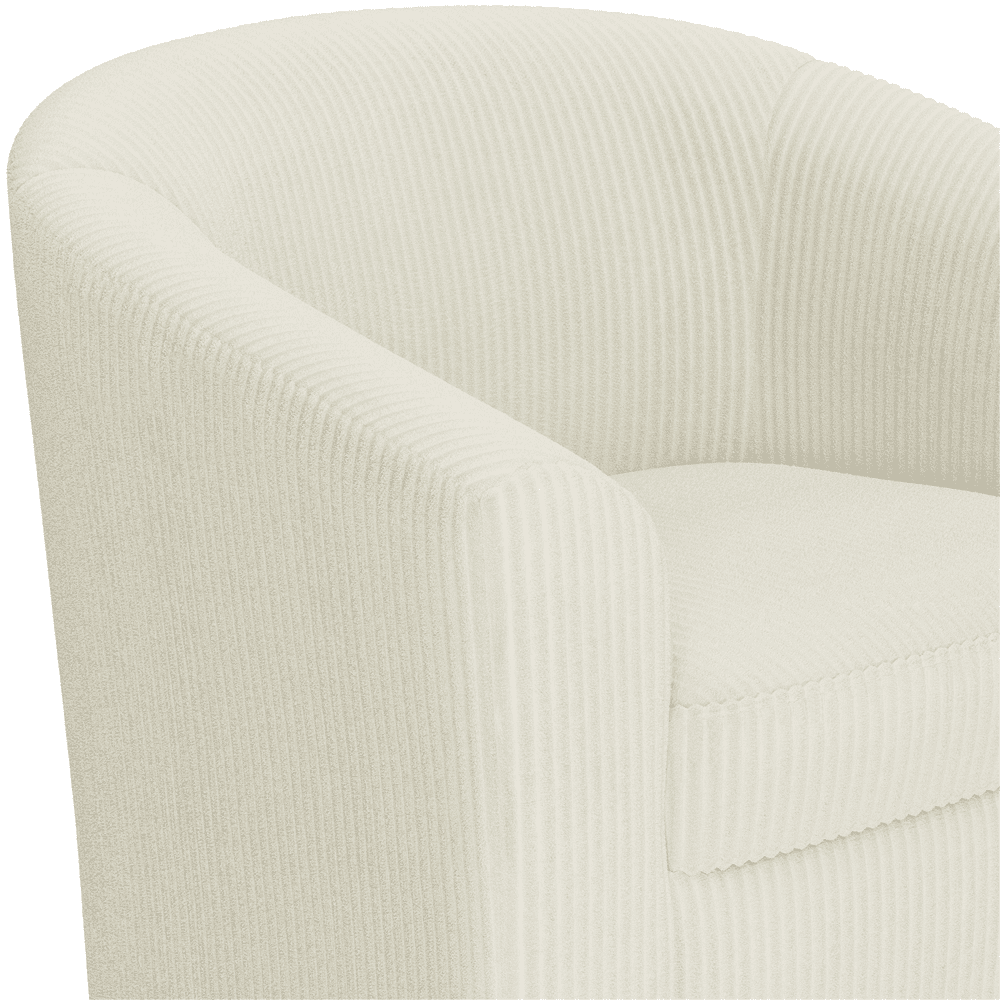 Renwick Upholstered Corduroy Fabric Accent Arm Chair for Living Room, Set of 2, Beige