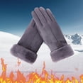 thumbnail image 4 of Guantes de invierno a prueba para mujer, guantes suaves gris Colcomx Guantes de invierno de las mujeres, 4 of 8