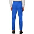 thumbnail image 3 of INSPIRE CHIC Plaid Trouser for Men's Flat Front Skinny Checked Pattern Dress Pants, 3 of 4