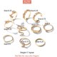 thumbnail image 3 of Conjunto de anillos de nudillos de oro y plata para mujeres y niñas, Vintage Snake Chai JM, 3 of 5