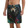 thumbnail image 2 of Logiee Vintage Wolf Warrior Print Mens Swim Trunks Quick Dry Board Shorts,Breathable Hawaii Beach Shorts Swimwear Bathing Suits-X-Large, 2 of 6