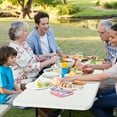 thumbnail image 4 of Costway Folding Metal Picnic Table Set, White, 4 of 10