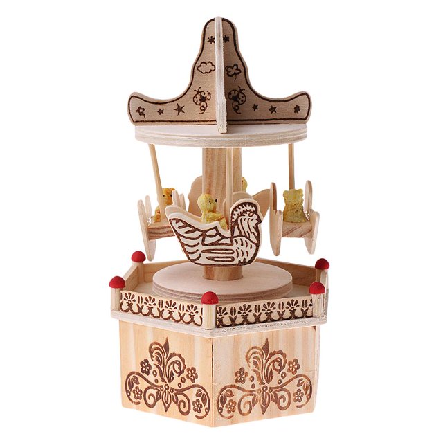 Caja de Música Decoración de Hogar Adornos Regalo de Cumpleaños Juguete para Sunnimix Gire la decoración casera del caballo