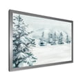 thumbnail image 2 of Designart 'Snowy Pine Trees On Mountain' Traditional Framed Art Print, 2 of 4