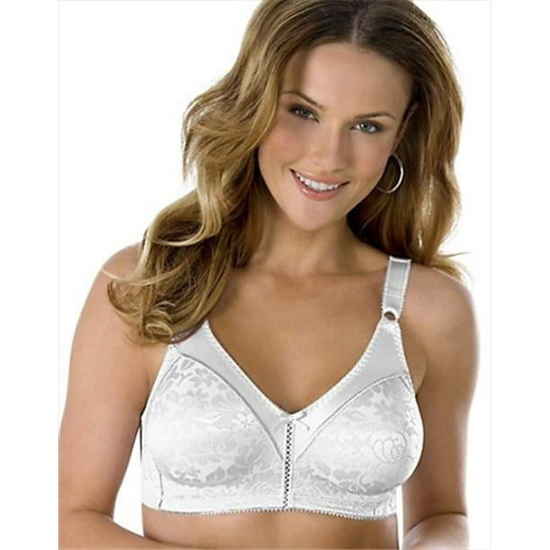 3372 Double Support Lace Wirefree Bra With Spa Closure - Size 42C,  White 