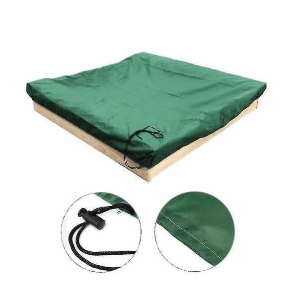 Cubierta para arenero con cordón, cubierta cuadrada para arenero de playa a prueba de polvo, piscina impermeable con arenero