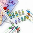 thumbnail image 4 of 10 Colors Dual-Tip Nail Art Pens Set, 3D Nail Polish Pens Quick-Drying Acrylic Paint Markers, Nail Point Graffiti Dotting Pen Drawing Painting Liner Brush for DIY Nail Art Beauty Adorn Manicure Tools, 4 of 9