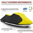 thumbnail image 3 of ALL-CARB Super Heavy-Duty 126-135(3 Seater) TOP Cover Trailerable Cover Black + Red Color Replacement for PWC Watercraft Jet Ski Motorcycle Boat Cover, 3 of 12