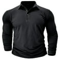 thumbnail image 2 of BiZtdJrK Mens Fashion Polos Shirts Cotton Long Sleeve Button Shirts Soft Solid Slim Fit T Shirts Casual Lightweight Athletic Shirts 50 Percent Off Sales Today Black M, 2 of 6