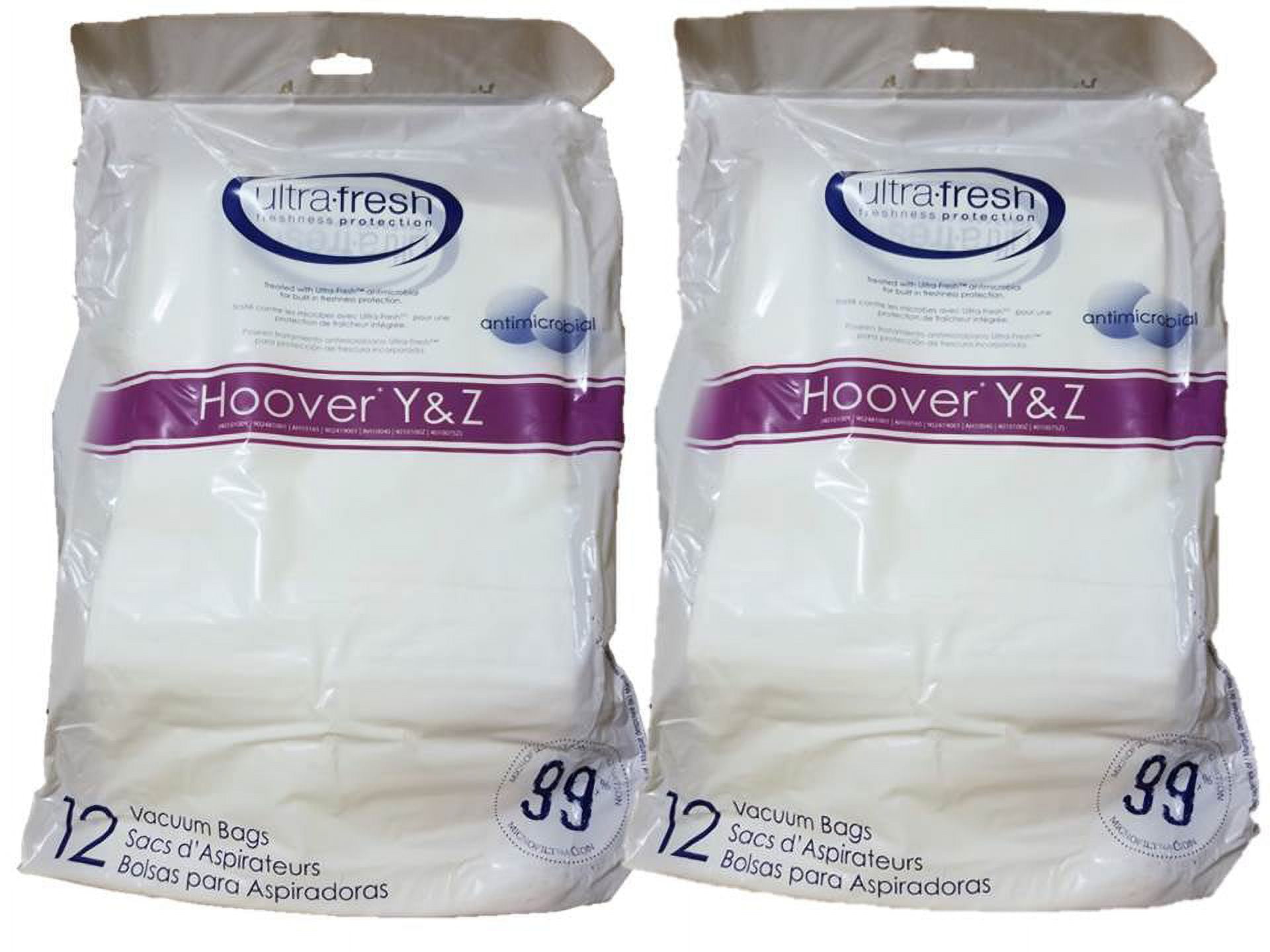 24 Hoover Windtunnel Type Y Vacuum Bags Microfiltration 2 Ply System