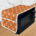 thumbnail image 1 of Crown Microwave Oven Cover, Simplistic Royalty Pattern of Head Accessories Authority Monarchy Kingdom, Water Resistant Organizer with Pockets Kitchen, 36" x 12", Burnt Orange and White, by Ambesonne, 1 of 1