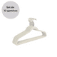 thumbnail image 1 of Set de 10 ganchos para ropa Good & Good de terciopelo color marfil, 1 of 6