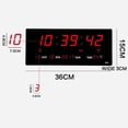 thumbnail image 3 of veasfak Digital clock, large LED digital wall clock, 12 / 14H digital alarm, 3 of 9