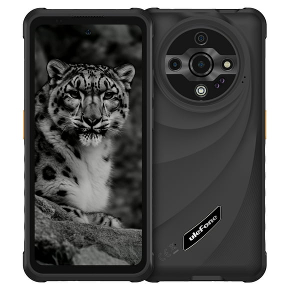 Ulefone Armor X31 Rugged Smartphone, 6.56" HD+ Display, 12GB RAM + 128GB Storage, 48MP + 20MP Night Vision Camera, 6050mAh Battery, Waterproof, Drop-Proof, NFC, Unlocked Dual SIM, Black