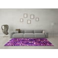 thumbnail image 3 of Ahgly Company Indoor Round Solid Pink Modern Area Rugs, 7' Round, 3 of 4