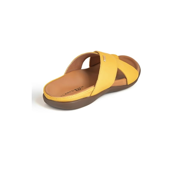 Lark Finch Her Lousiana Women Cross Strap Leather Slippers