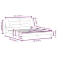 thumbnail image 3 of vidaXL Bed Frame with Headboard Mattress Foundation Furniture Faux Leather, 3 of 134