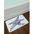 thumbnail image 2 of Starfish Bath Mat, Cartoon Styled Starfish with Summer Season Vacation Accessories Striped Backdrop, Non-Slip Plush Mat Bathroom Kitchen Laundry Room Decor, 29.5 X 17.5 Inches, Multicolor, Ambesonne, 2 of 2