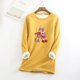thumbnail image 1 of Pntutb Moda para mujer Estampado de Navidad Manga regular Otoño Invierno Suelta Vacaciones Casual Manga Cuello redondo Camisa tops Pntutb Pntutb-5479, 1 of 5