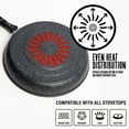 thumbnail image 4 of DURANITRO 4 Piece Nitrogen-Hardened Honeycomb Nonstick Carbon Steel 8” and 12” Frying Pans, 12” Wok, and 12” Glass Lid Cookware Set – Easy to Clean, Suitable for All Stovetops- FREE GIFT INCLUDED, 4 of 6