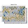 thumbnail image 6 of Blue Leaf and Vine Pattern Summer Placemats Table Placemats Set Of 4-Linen Kitchen Washable Placemats Table Mats 11.8"x17.7" Non-Slip Heat Resistant, 6 of 6