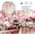 thumbnail image 4 of Pink Bridal Floral Shower Curtain for Bathroom 72Wx72H Inch Flower Rose Pattern Bath Set for Woman Girl Spring Nature Bathtub Accessories Fabric Panel Waterproof Plastic 12 Pack Hooks, 4 of 6
