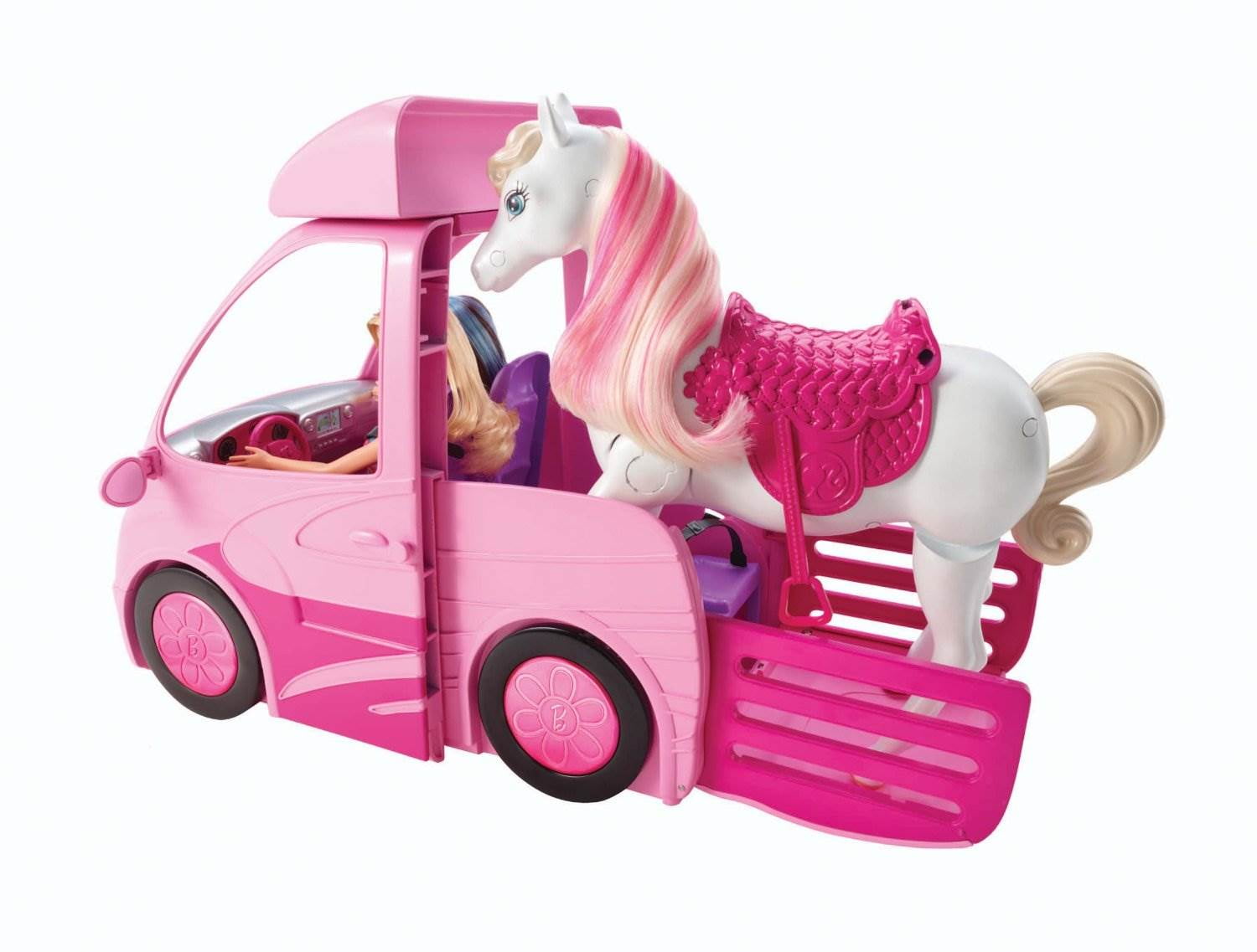 barbie horse trailer and car