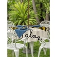 thumbnail image 2 of Outdoor Tablecloth with Umbrella Hole and Zipper, Yellow Black Buffalo Checkered Round Table Cloth 54 Inch Waterproof Tablecloth, Bones Cute Dogs Pets Picnic Table Cover for Patio Camping, 2 of 7