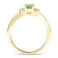 thumbnail image 2 of SZUL Women's Oval Shaped Green Amethyst and Diamond Half Moon Ring in 10K Yellow Gold, 2 of 5