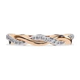 thumbnail image 2 of AFFY IGI Certified Lab Grown Diamond Half Eternity Twisted Infinity Engagement Wedding Band Rings For Women 18K Solid Rose Gold | F-G, VS-SI Quality (0.16 Cttw), 2 of 6