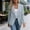 Light Blue women's blazer blouses a1, variant on Women's Fall Winter Collared Long Sleeve Button Down Blazer Blouses Dressy Casual Open Front Work Tops Elegant Business Office Outfits, White 2XL