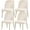 Beige, variant on Velvet Curved Chair Covers Dining Room Chairs Set of 4,Mid Century Modern Chair Covers, Semi Circle Back Chair Protector Seat Covers Slipcovers for Kitchen Living Room Set(Beige)