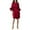 Wine, variant on WREESH Womens Satin Nightgown Home Homewear Wear Pajamas Feather Long Sleeve Nightgowns Wine