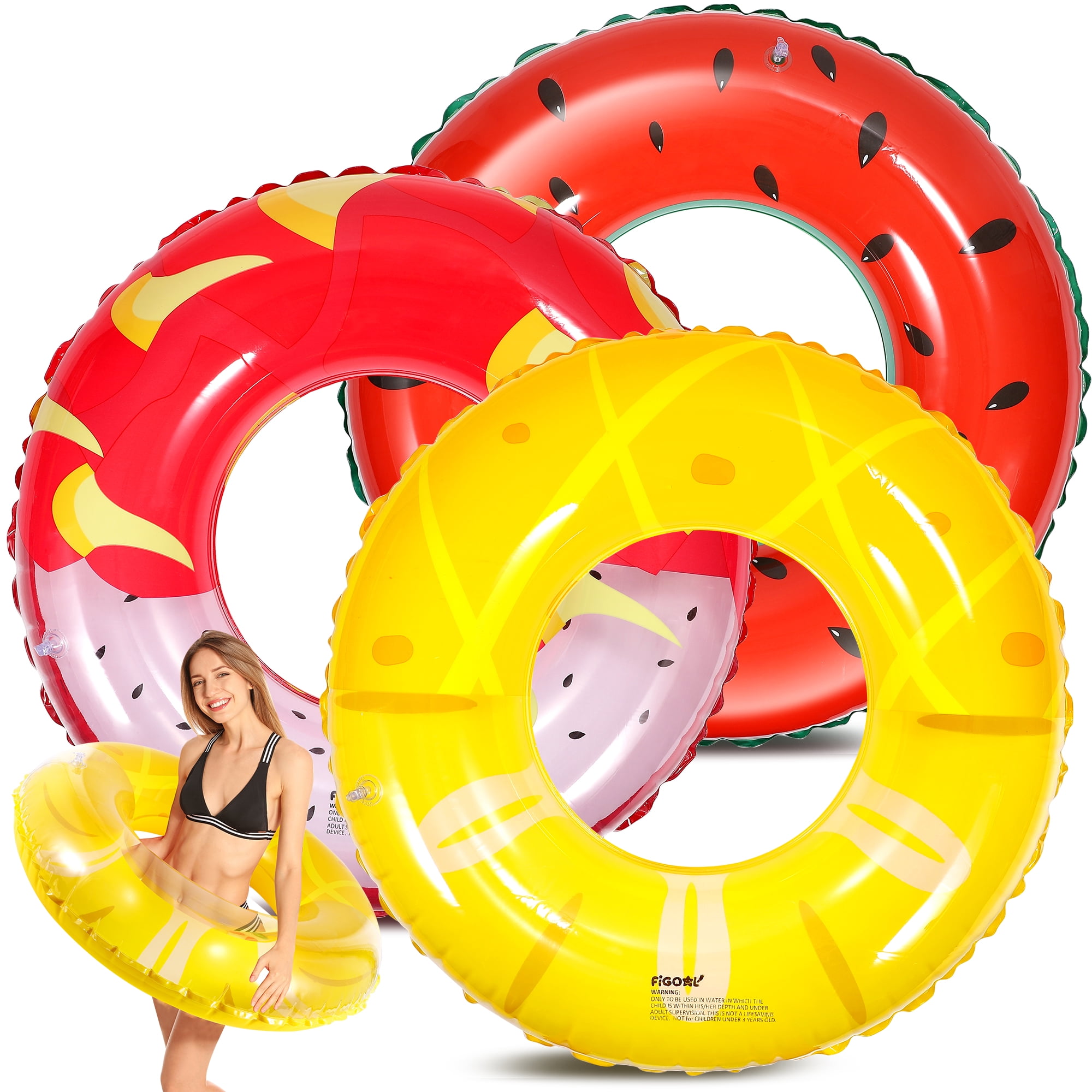 Fruit Circles For Swiming Inflatable Children's Pool Swim Ring Summer Swim Toys 