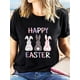 thumbnail image 1 of 100% Cotton Happy Easter Cute Pink Leopard Plaid Flower Bunny Rabbit T-Shirt Tee For Adult, Men, Women, Teen, Teenager, Adolescent, Youth., 1 of 6