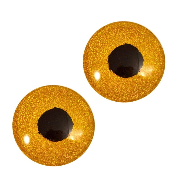 Gold Glitter Sparkling Glass Eyes