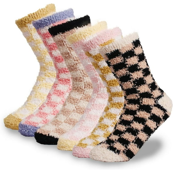Fuzzy Socks for Women Warm Fluffy Plush Slipper Socks Soft Cozy Winter Sleeping Sock