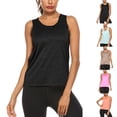 thumbnail image 1 of Yuyuzo Workout Tank Tops for Women Recerback Sleeveless Loose Fitted Athletic Shirts Yoga Gym Running Top, 1 of 7