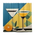 thumbnail image 2 of Yayeee Shower Curtain with Hooks 72"x72" Waterproof Fabric Bathroom Hanging Decor, Yellow Glasses, 2 of 5