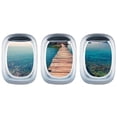 thumbnail image 5 of 3pcs/set Airplane Window Decal Three-dimensional Self Adhesive Window View Landscape Wall Decor Airplane Wall Stickers For Home, 5 of 5