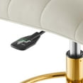 thumbnail image 6 of Modway Ripple Armless Performance Velvet Drafting Chair in Gold Ivory, 6 of 9