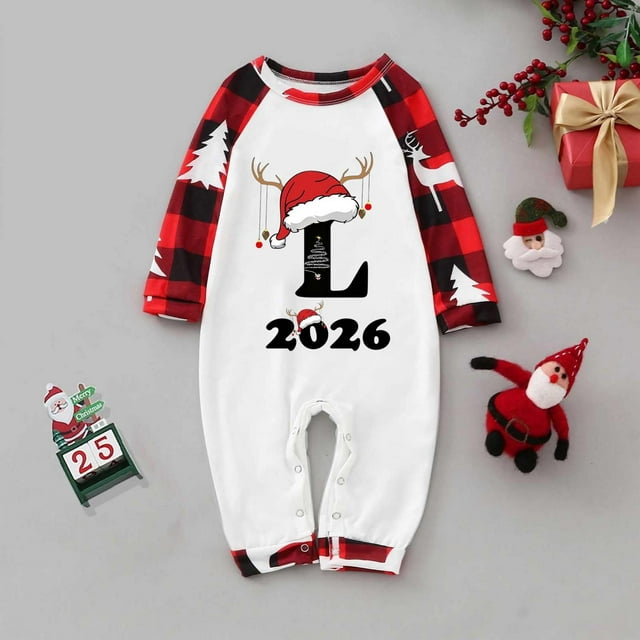 WILLBEST Pijamas Navideñas a Juego Para Toda la Familia, Pijamas Para Bebé Con Temática Navideña, Ropa de Estar Cómoda en Casa, Conjunto Estampado