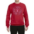 thumbnail image 2 of Believe Hope Awareness Unisex Crewneck Graphic Sweatshirt, Red, Small, 2 of 3