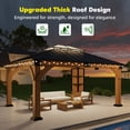 thumbnail image 5 of Auhilence 12x14FT Cedar Wood Gazebo with Sunlight Roof &Storage Cabinet, 5 of 7